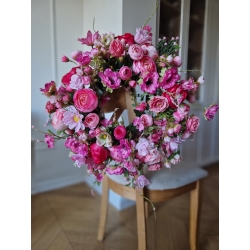 Wianek na drzwi "Malina w Pudrze" 50 cm